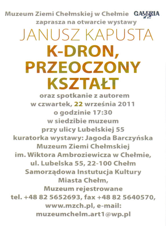 Janusz Kapusta. K-dron, przeoczony kształt