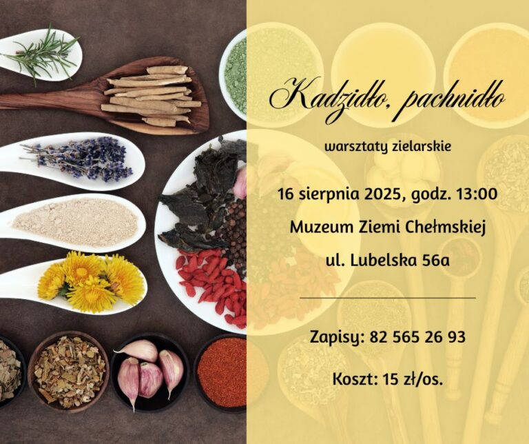 plakat zapraszający na warsztaty zielarskie